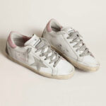 Golden Goose Super-Star with gray suede star and pink leather heel tab(Women's) - Image 2