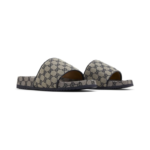 Gucci GG Slide Sandal 'Beige Blue Monogram' - Image 3