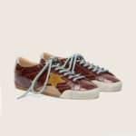 Golden Goose True-Star in burgundy naplak with suede star and silver nappa heel tab (Women's) - Image 4