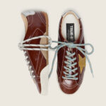 Golden Goose True-Star in burgundy naplak with suede star and silver nappa heel tab (Women's) - Image 5
