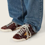 Golden Goose True-Star in burgundy naplak with suede star and silver nappa heel tab (Women's) - Image 8