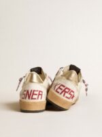 Golden Goose Ball Star in nappa leather with blue suede star and platinum leather heel tab(women) - Image 5