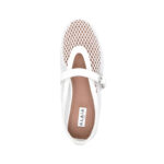 Alaïa Buckle Ballet Flats | White - Image 3