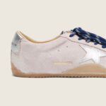 Golden Goos True-Star in pastel pink suede with silver star and heel tab(Women's) - Image 6