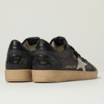 Golden Goose Ball Star in glitter with leather star and metallic leather heel tab Dark Grey Sand(Men) - Image 3