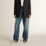 Golden Goose True-Star in silver sequins with black star and silver leather heel tab(Women's) - Image 9