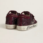 Golden Goose Super-Star LTD in cherry glitter with cherry suede star(Women's) - Image 4