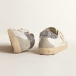 Golden Goose Super-Star with gray star and silver glitter heel tab(Women's) - Image 4