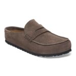 Birkenstock Naples Wrapped suede leather loafers in a brown color.  - Image 2