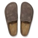 Birkenstock Naples Wrapped suede leather loafers in a brown color.  - Image 5