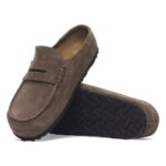 Birkenstock Naples Wrapped suede leather loafers in a brown color.  - Image 6