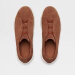 ZEGNA TOBACCO SUEDE TRIPLE STITCH™ SNEAKERS - Image 3