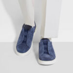 ZEGNA UTILITY BLUE SUEDE TRIPLE STITCH™ SNEAKERS - Image 6