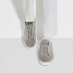 ZEGNA GREY MÉLANGE SUEDE TRIPLE STITCH™ SNEAKERS - Image 6