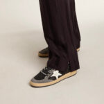 Golden Goose Ball Star in glitter with leather star and metallic leather heel tab(Women's) - Image 5