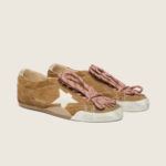 Golden Goose True-Star in tobacco-colored suede with white star and platinum heel tab(Women's) - Image 6