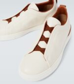 Zegna Triple Stitch leather sneakers WHITE TRIPLE STITCH Off White - Image 6