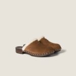 Miu Miu Suede clogs 'Cocoa Brown' - Image 2