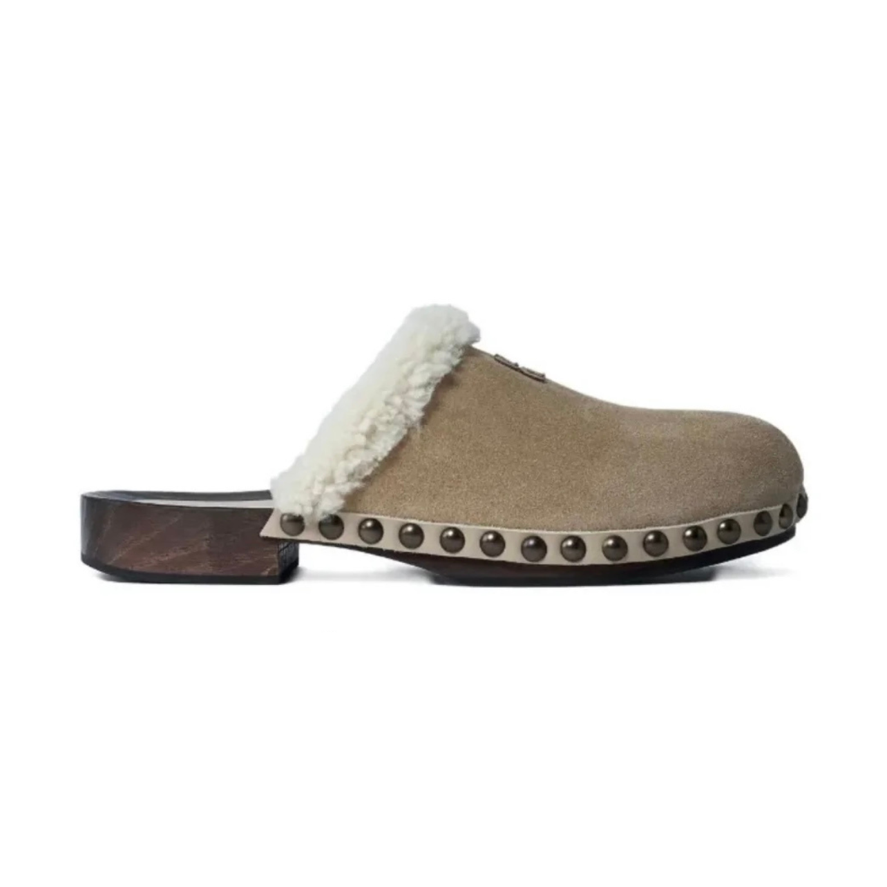 42504-5B53C255-E5A7-438C-A27B-F699D68BABBB Miu Miu Suede clogs 'beige' - Image 1
