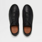 Zegna Triple Stitch leather sneakers BLACK SECONDSKIN TRIPLE STITCH - Image 3