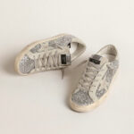 Golden Goose Super-Star Super-Star in silver glitter with ice-gray suede star(Women's) - Image 2