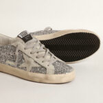 Golden Goose Super-Star Super-Star in silver glitter with ice-gray suede star(Women's) - Image 3