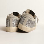 Golden Goose Super-Star Super-Star in silver glitter with ice-gray suede star(Women's) - Image 4