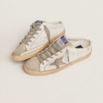 Golden Goose Super-Star Sabot with a platinum glitter star and suede tongue(Women's) - Image 2