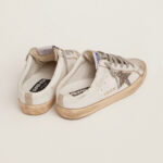 Golden Goose Super-Star Sabot with a platinum glitter star and suede tongue(Women's) - Image 4