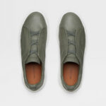 ZEGNA LIGHT ARMY GREEN TRIPLE STITCH™ SECONDSKIN SNEAKERS - Image 3