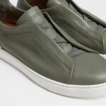 ZEGNA LIGHT ARMY GREEN TRIPLE STITCH™ SECONDSKIN SNEAKERS - Image 5