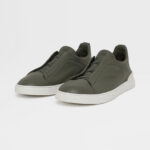 ZEGNA LIGHT ARMY GREEN TRIPLE STITCH™ SECONDSKIN SNEAKERS - Image 6