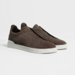 ZEGNA BROWN SUEDE TRIPLE STITCH™ SNEAKERS - Image 2