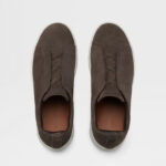 ZEGNA BROWN SUEDE TRIPLE STITCH™ SNEAKERS - Image 3