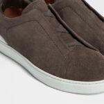 ZEGNA BROWN SUEDE TRIPLE STITCH™ SNEAKERS - Image 5