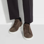 ZEGNA BROWN SUEDE TRIPLE STITCH™ SNEAKERS - Image 6