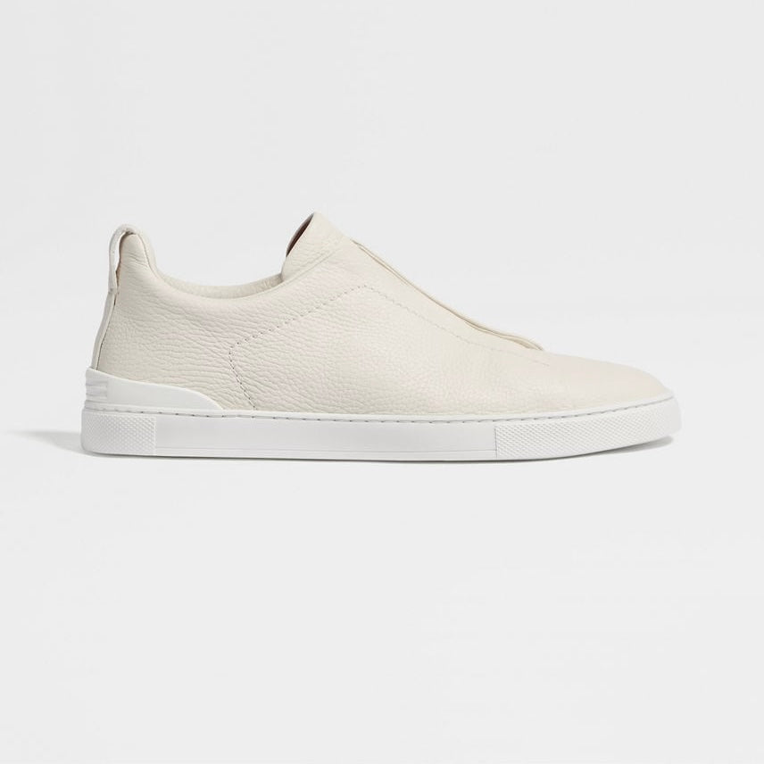 43119-EECB5D53-C63A-4209-9FCC-53CCB00C5BE3 ZEGNA WHITE DEERSKIN TRIPLE STITCH™ SNEAKERS White - Image 1