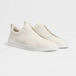 ZEGNA WHITE DEERSKIN TRIPLE STITCH™ SNEAKERS White - Image 2