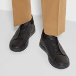 ZEGNA BLACK DEERSKIN TRIPLE STITCH™ SNEAKERS Black - Image 7