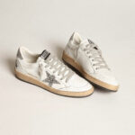 Golden Goose Ball Star in nappa with white star and glitter heel tab(Women's) - Image 2