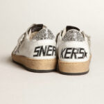 Golden Goose Ball Star in nappa with white star and glitter heel tab(Women's) - Image 4