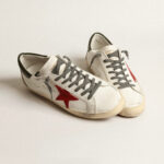 Golden Goose Super-Star with red suede star and green leather heel tab(Men's) - Image 2