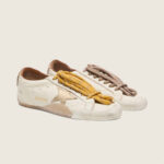Golden Goose True-Star in white nappa leather with gold star and beige suede heel tab(Women's) - Image 2