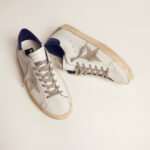 Golden Goose Super-Star with suede star and blue heel tab(Men's) - Image 2