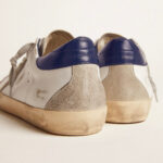 Golden Goose Super-Star with suede star and blue heel tab(Men's) - Image 4