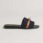 Hermès Giulia sandal 'Bleu Brut / Naturel'