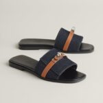 Hermès Giulia sandal 'Bleu Brut / Naturel' - Image 2
