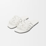 Loewe Petal Anagram leather slides 'All white' - Image 3