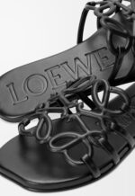 Loewe Petal Anagram leather slides 'All Black' - Image 4