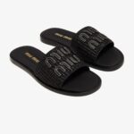 Miu Miu Wmns Slide 'Black Brandy' - Image 3